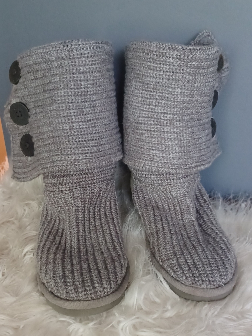 UGG Australia Cardy Knit Boots Gray
